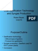 Coal Gasification Technology and Syngas Production