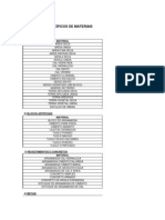 Tabela de Pesos Específicos