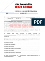 Acta de Constitución de Comites Provinciales (Actualizada)