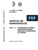 Evrokod 1, Deo 1-1 - Dejstva Na Konstrukcije - En-1991!1!1