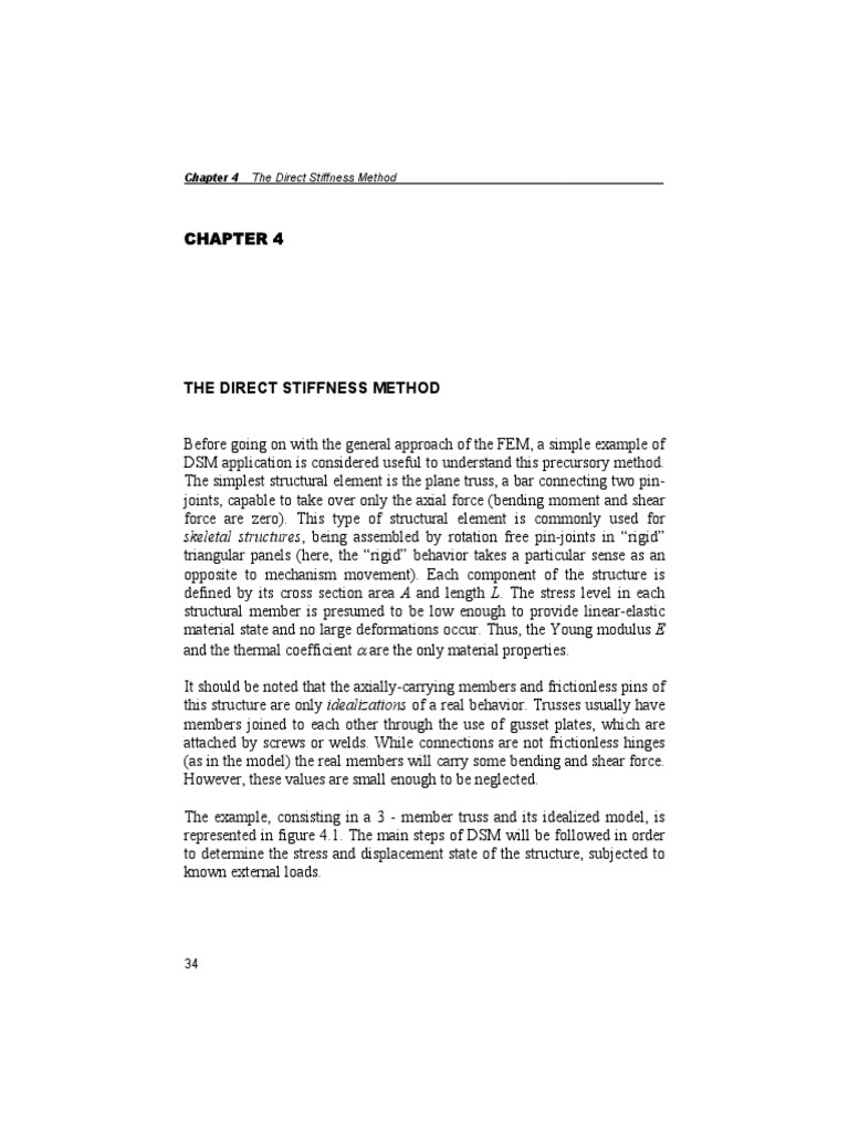 Direct Stiffness Method in Truss Analysis | PDF | Stress (Mechanics ...