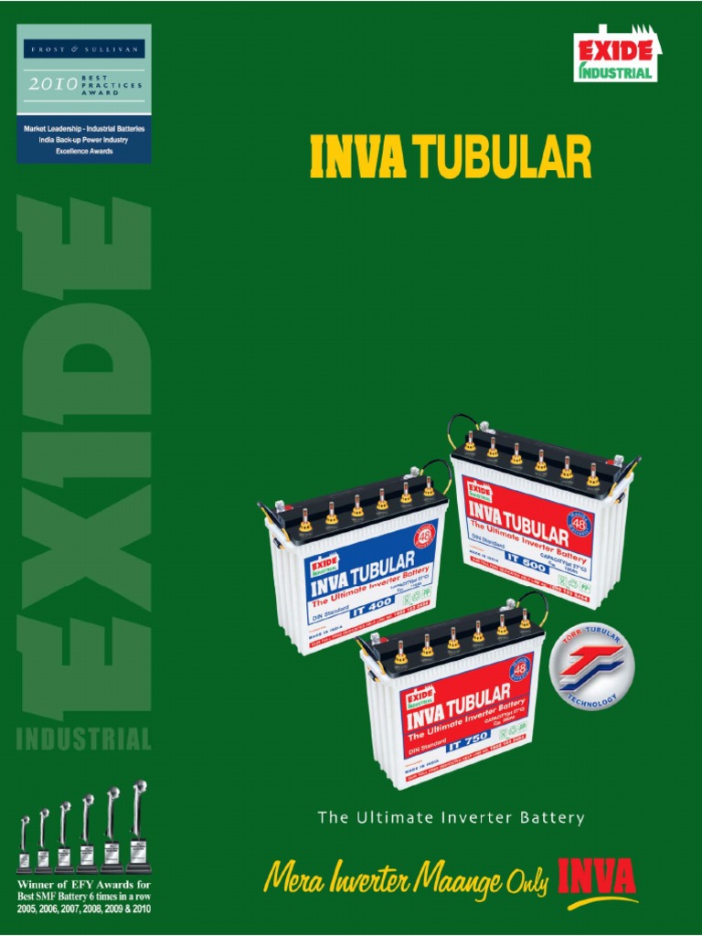 EXIDE Battery Catalogue IT400to750 Leaflet Battery (Electricity