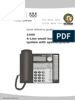Att 1040 Corded Four Line Expandable Telephon Quick Guide