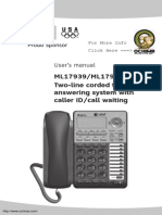Att Ml17939 Two Line Speakerphone With Caller Manual 1