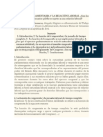 FUNCIÓN PARLAMENTARIA Y LA RELACIÓN DE TRABAJO