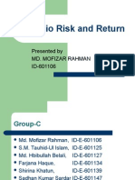 Portfolio Risk and Return