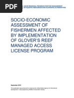 Socio-economic assessment of fishermen affected by implementation of Glover’s reef managed access license program