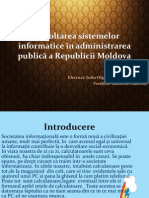 Dezvoltarea Sistemelor Informatice În Admini Strarea Publică A Republicii