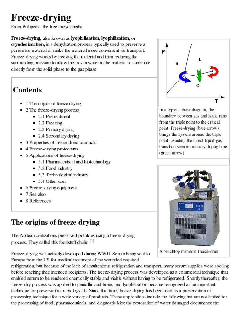 Freeze drying - Wikipedia