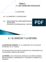 Exposicion Tema II El Derecho y Las C. Sociales