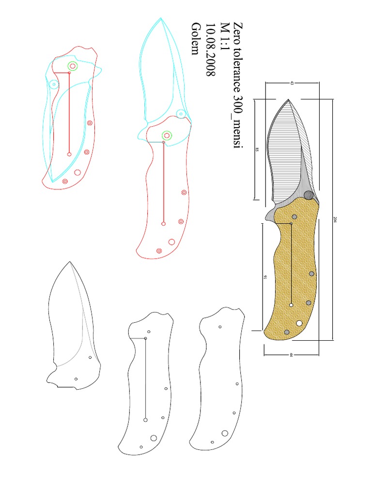 Plantillas Para Diseño De Cuchillos Gratis