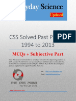 CSS Solved Everyday Science Past Papers - 1994 to 2013