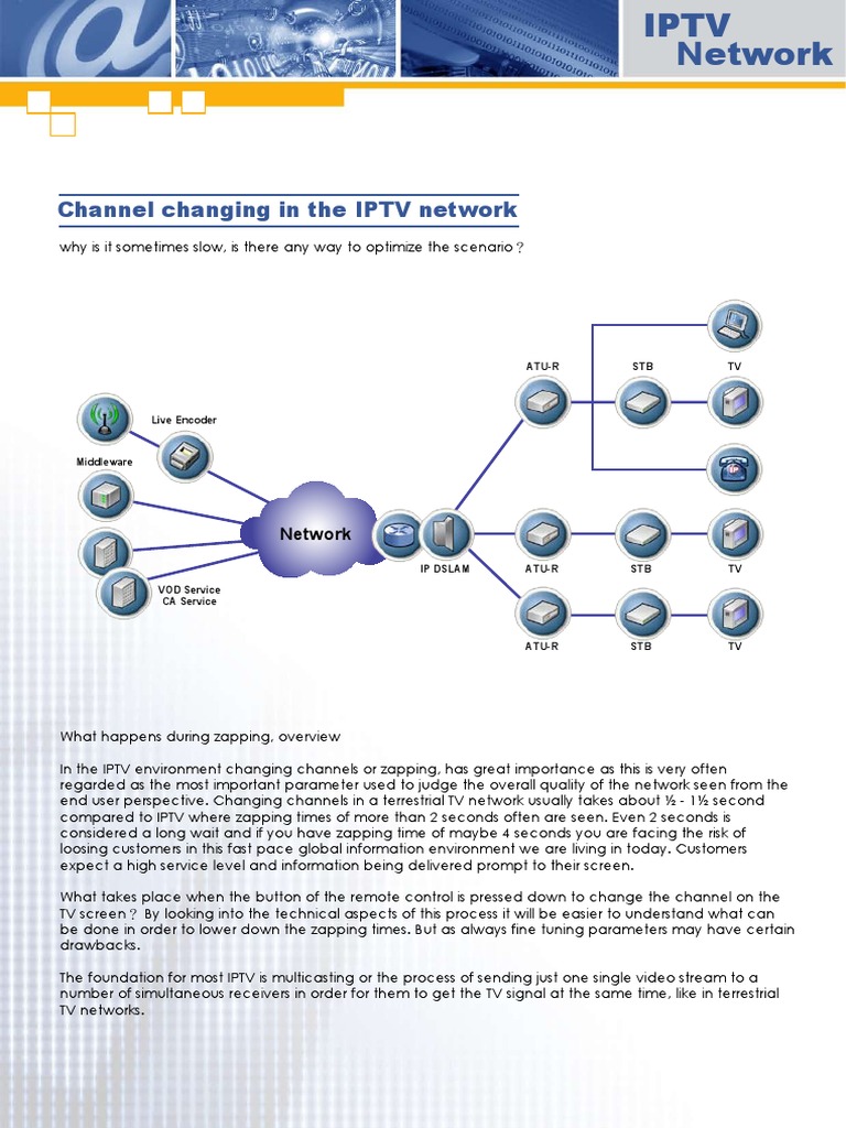 Channel Changing in The IPTV Network | PDF | Data Transmission | Internet