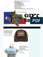 Billy Bob's Texas Gift Shop Newsletter