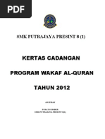 Download Kertas Kerja Program Wakaf Al-quran 2012 by Pusat Sumber Smkpp Lapan SN190586463 doc pdf