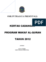 Kertas Kerja Program Wakaf Al-Quran 2012