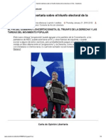 Carta de Opinión Libertaria sobre el triunfo electoral de la derecha en Chile - Anarkismo