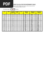Voltage Drop For Instrument Cable