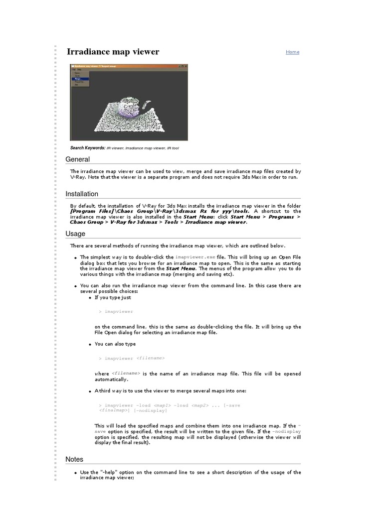 V-Ray Irradiance Map Viewer Guide | PDF | Teaching Methods & Materials