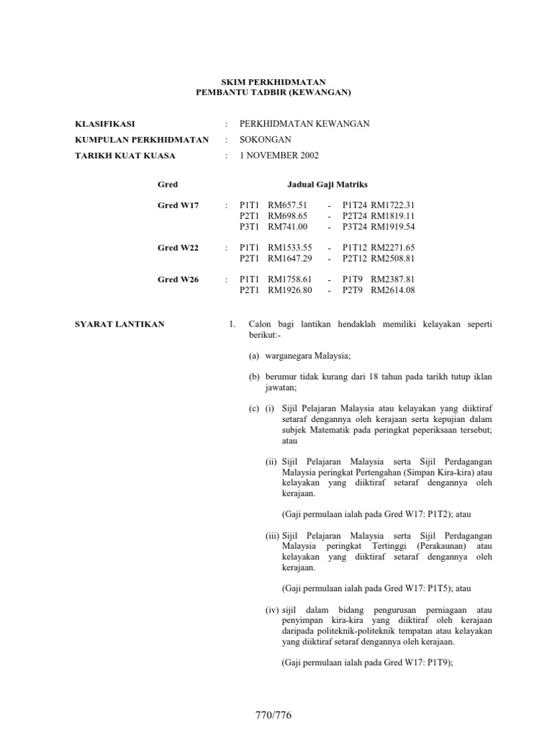 Tugas Pembantu Tadbir Kewangan W19