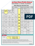 Date Sheet:SSDPS UT 2