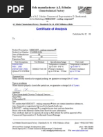 Certificate of Analysis BIRKOSIT 021208