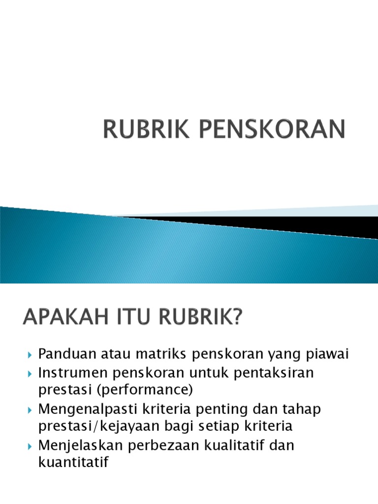 Rubrik Penskoran