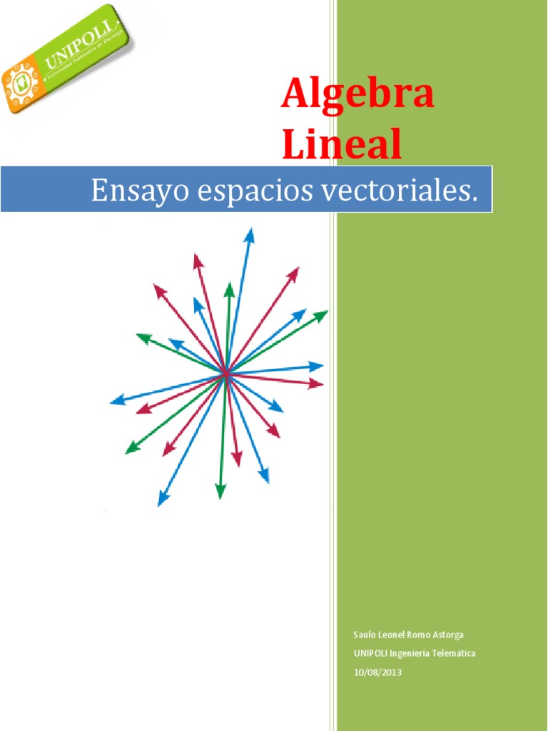 Espacios Vectoriales y Subespacios | PDF | Espacio vectorial | Base ...