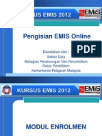 Pengisian EMIS Online 2012 - Modul Enrolmen