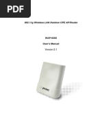 802.11g Wireless LAN Outdoor CPE AP/Router: WAP-6200 User's Manual