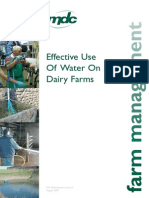 Effective Use of Water On Dairy Farms