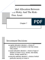 Optimal Capital Allocation Between Risky and Risk-Free Assets