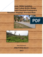 Laporan Akhir Kegiatan Inventarisasi Lahan Kritis Hutan Lindung Bukit Batabuh Kabupaten Kuantan Singingi