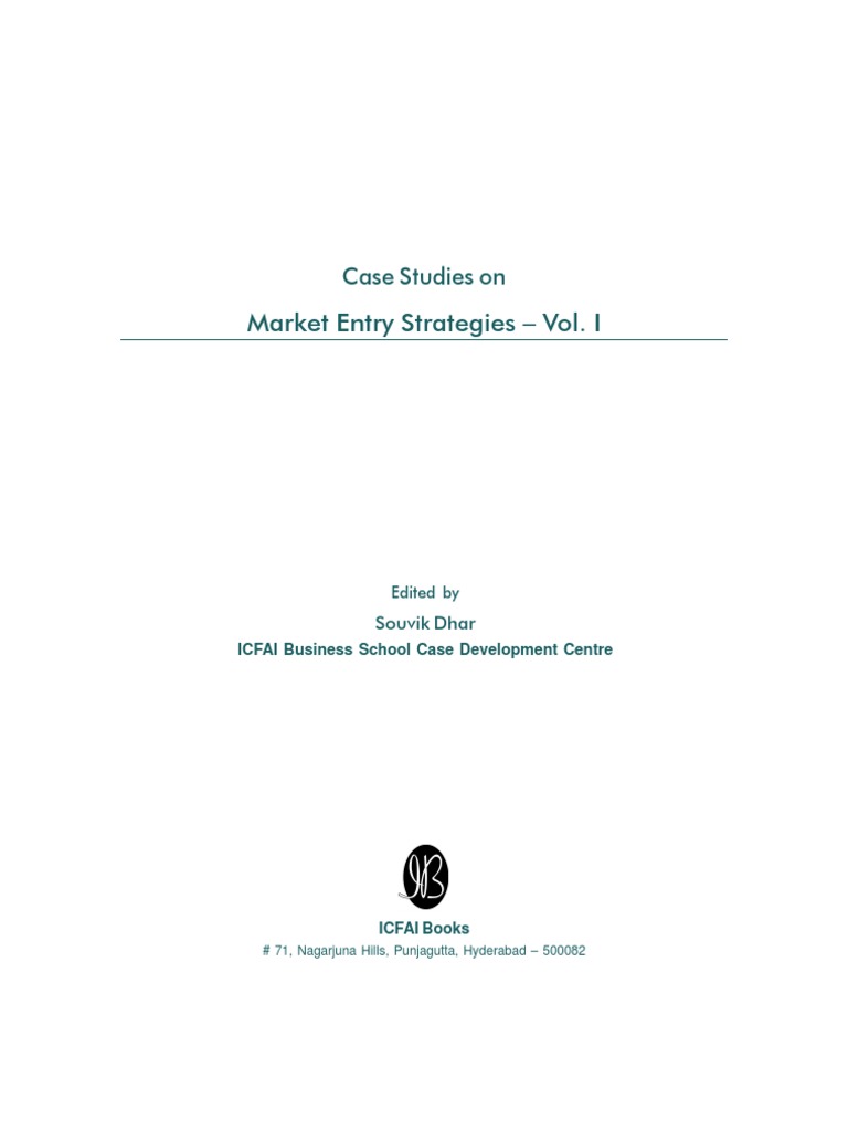 Case Studies On Market Entry Strategies - Vol. I | PDF | Marketing ...