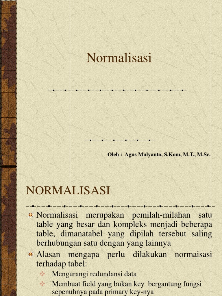 ERD Normalisasi | PDF | Teknologi & Rekayasa
