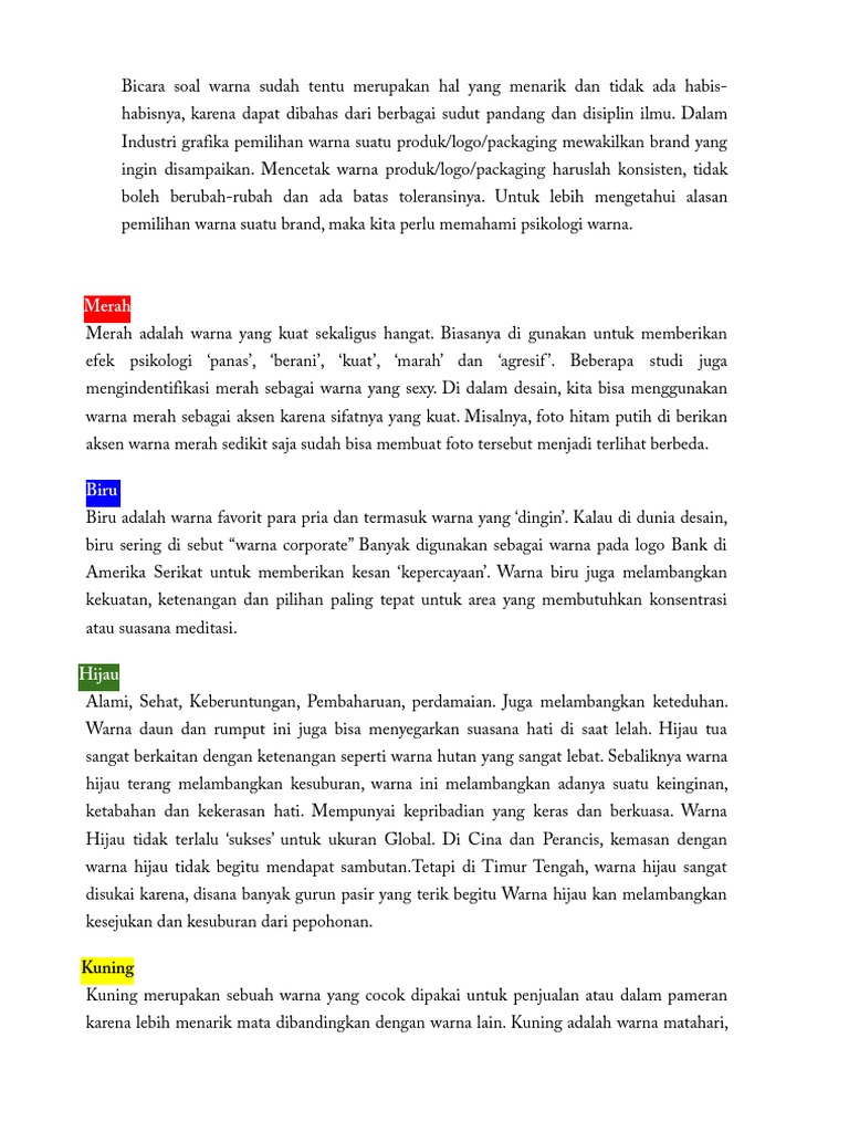 Psikologi Warna