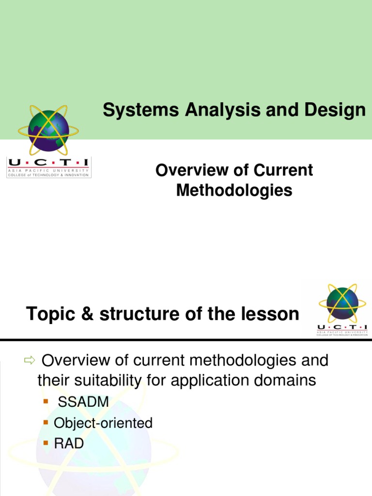07 Saad Overview of Current Methodologies | PDF | Software Development ...