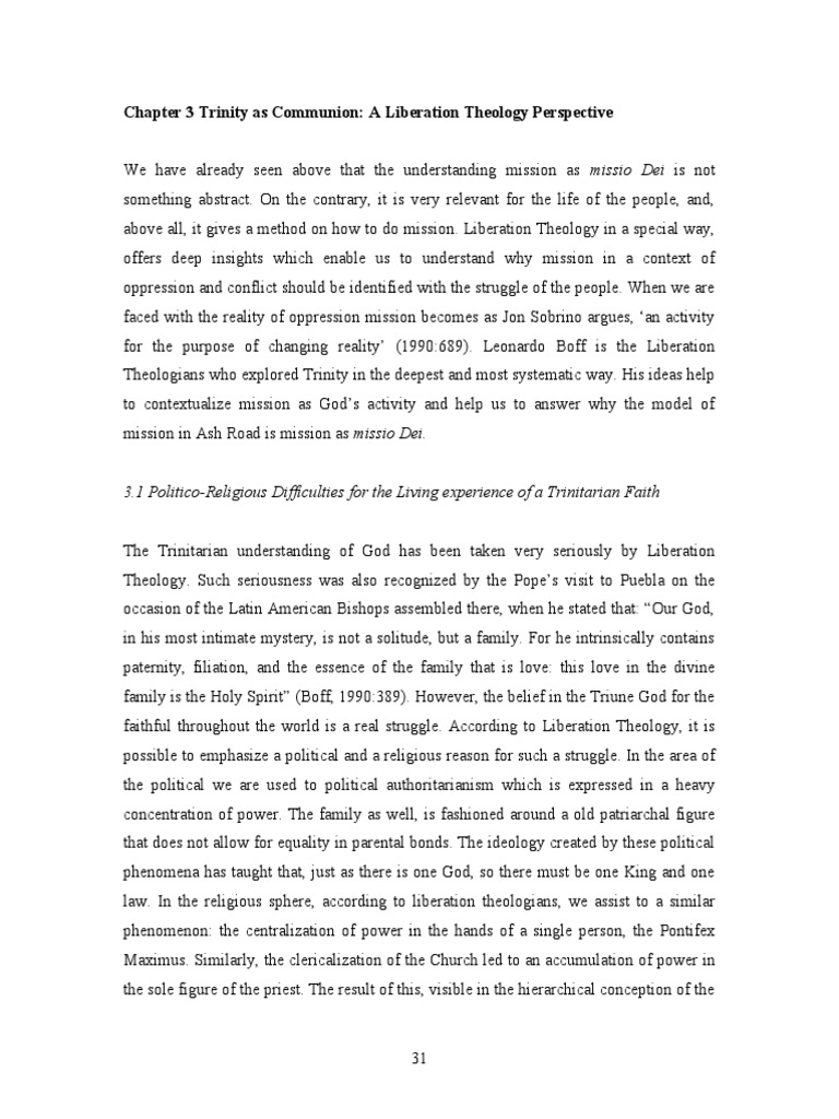 Trinity and Liberation Theology Insights | PDF | Trinity | Anglicanism