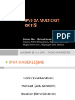 IPv6 Multicast Haberlesme Sunum