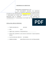 Contancia de Servicios Entre Empresas