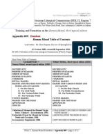 Appendix 009 Roman Missal Table of Contents