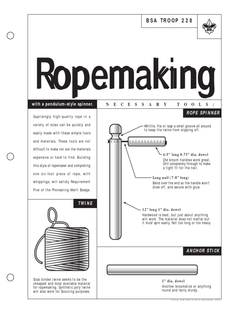 Ropemaking for Scouts: A Guide | PDF