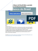 Aplicativo Do Banco Do Brasil Falha e Permite Acesso a Conta Corrente de Terceiros