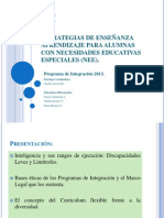 ESTRATEGIAS DE ENSEÑANZA APRENDIZAJE PARA ALUMNAS CON NEE