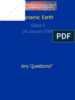 Dynamic Earth: Class 5 24 January 2006