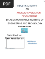 Android Application Development: Industrial Report