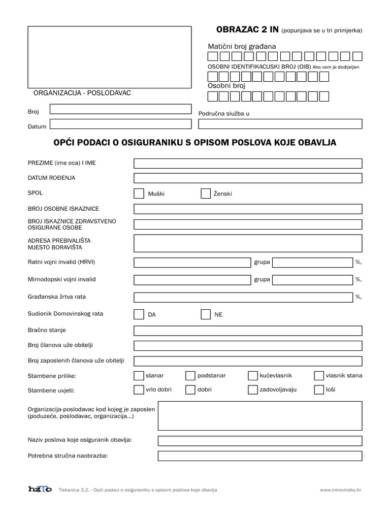 Tiskanica Br 3 2 Obrazac 2 In Pdf