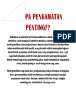 KENAPA PENGAMATAN PENTING