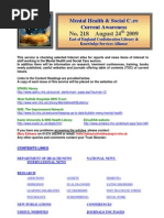 Download Mental Health Bulletin No 218 August 24th 2009 by Health Library SN19070905 doc pdf