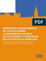 Principios Orientadores de Toledo Sobre La Enseñanza Acerca de Religiones y Creencias en Las Escuelas Públicas